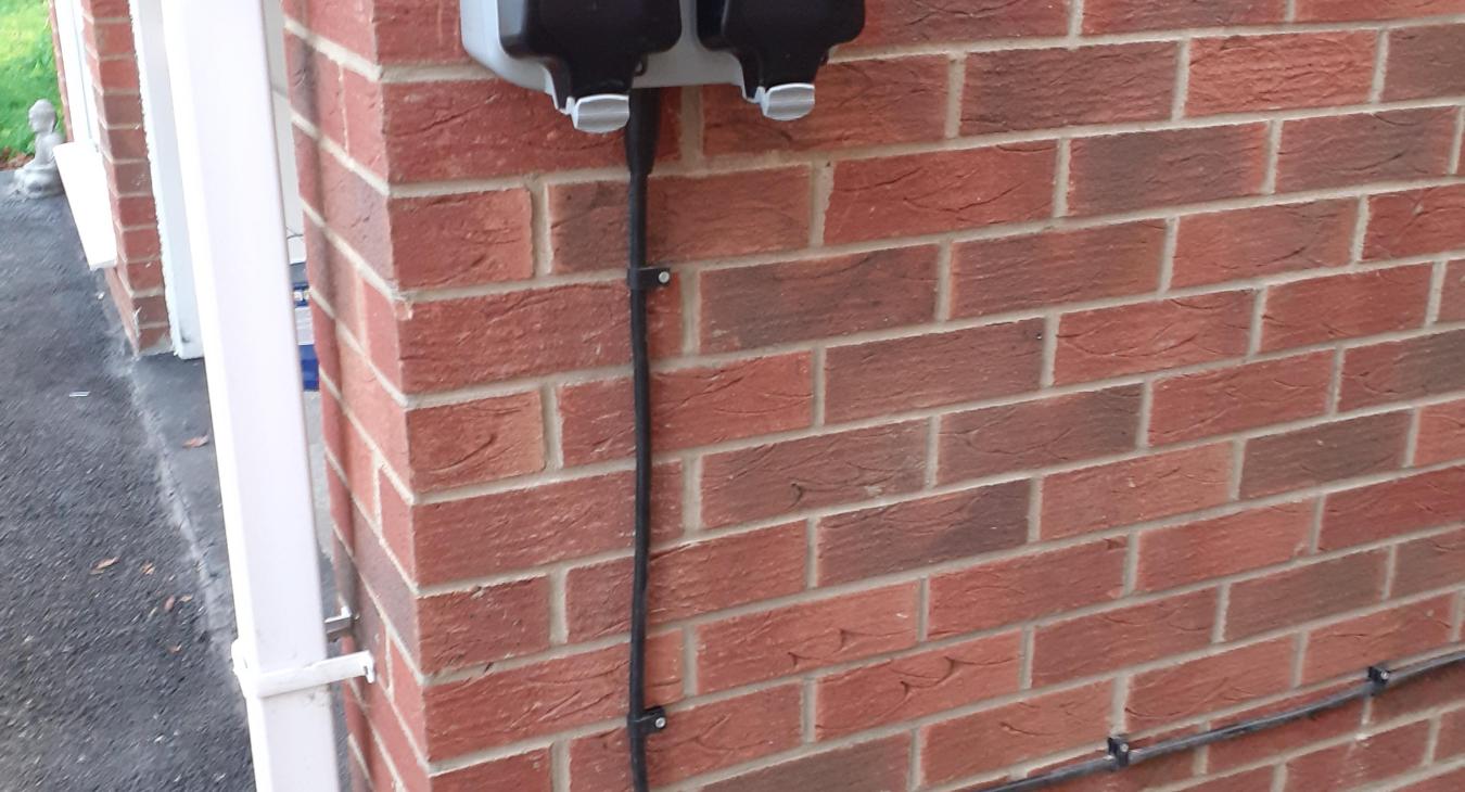 Outdoor socket installation in Cheshunt